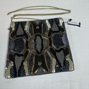 Bamboo Trading Co Beaded Crossbody Bag • Art Deco Evening Purse
